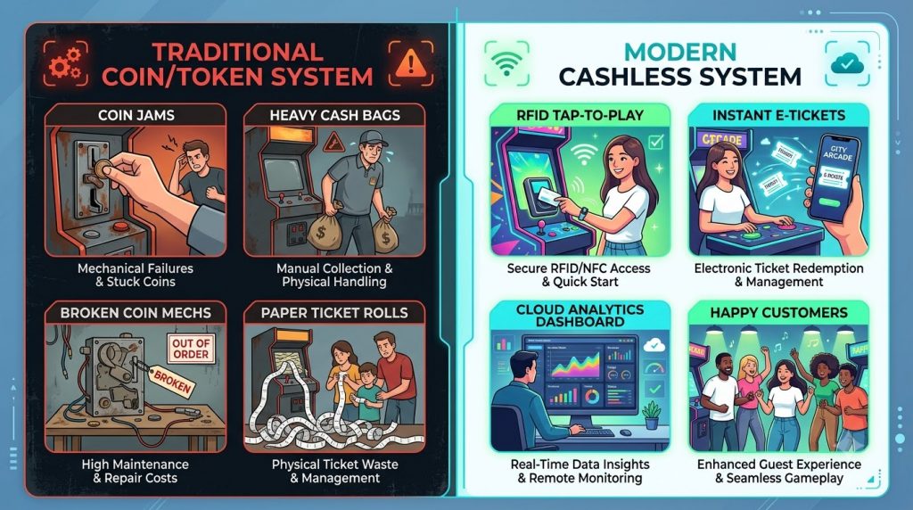 Coin-to-Card Conversion in Arcade